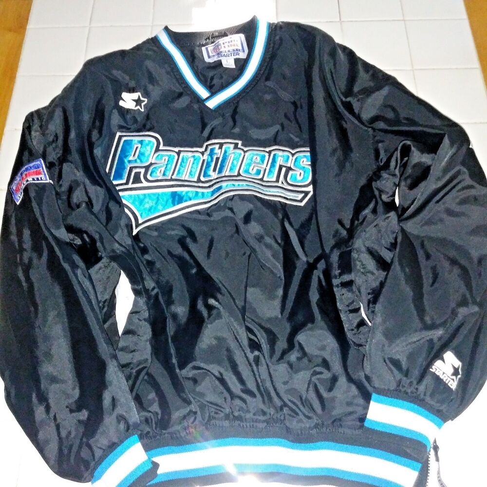 Vtg '96 Carolina Panthers NFL Pro Line Starter Pullover Embroidered Jacket L